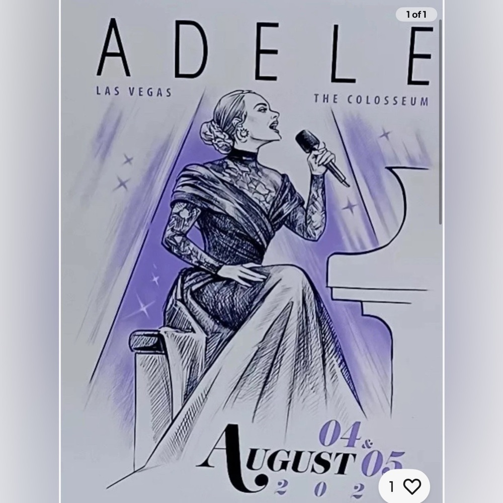 NEW Adele Weekends with Adele Las Vegas Poster Wall Art 18x24